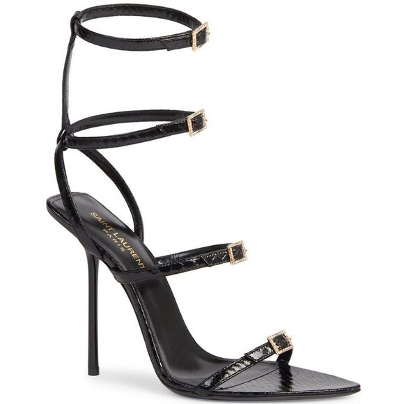 Saint Laurent Shoes - Saint Laurent Nuit Sandals In Lacquered Ayers size 37